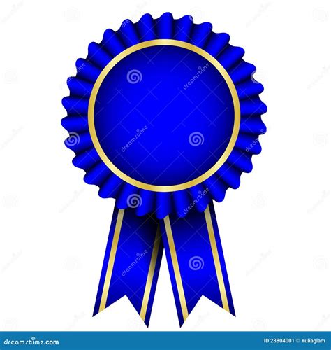 Blue Badge With Ribbon Stock Vector Illustration Of Insignia 23804001