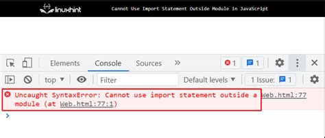 Uncaught Syntaxerror Cannot Use Import Statement Outside A Module