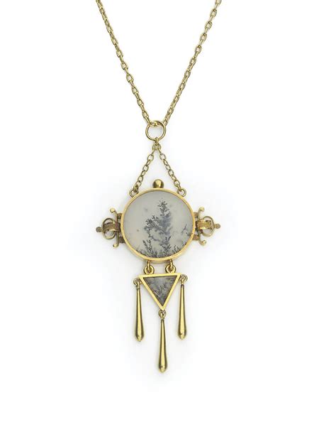 Antique moss agate pendant — Jewellery Discovery