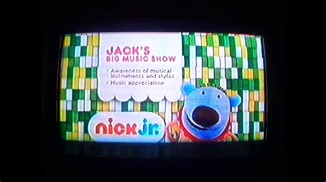 Nick Jr Jacks Big Music Show Curriculum Board 2012 2014 Youtube