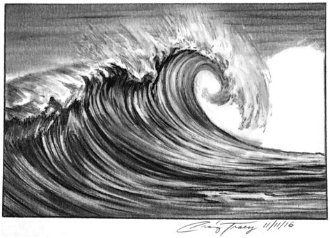 Ocean Wave Sketch By Craig Tracy Waves Sketch Ocean Waves Art
