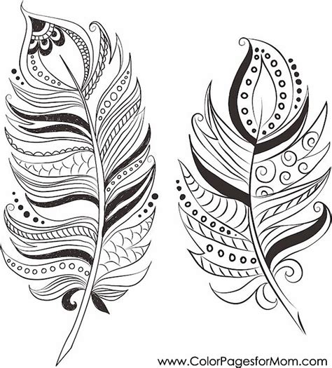 Contribute to the coloring community! Coloring pages for adults - Feathers