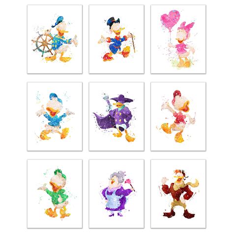 Buy Ducktales Watercolor Art Prints Set Of 9 Photos Scrooge McDuck