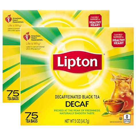 Buy Lipton Decaffeinated Black Tea Bags Can Support Heart 75 Count