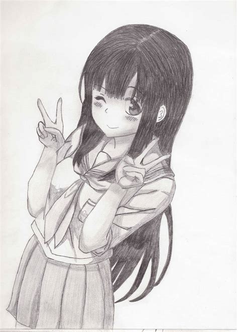 Anime Schoolgirl By Rice Gum On Deviantart