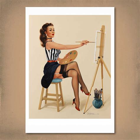 Pretty As A Picture Pin Up Print A Retro Style Poster By Fiona Stephenson