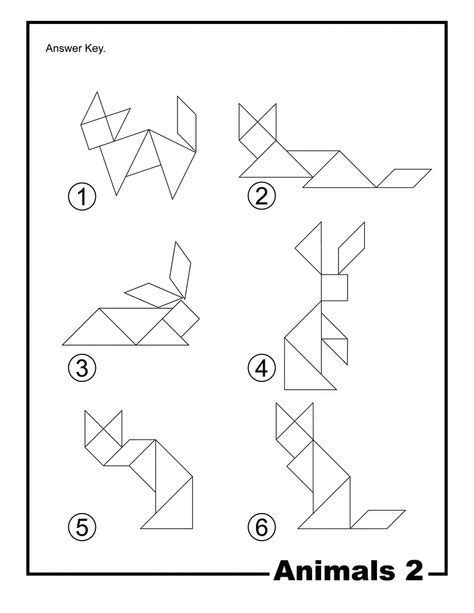 Printable Tangram Animal Patterns