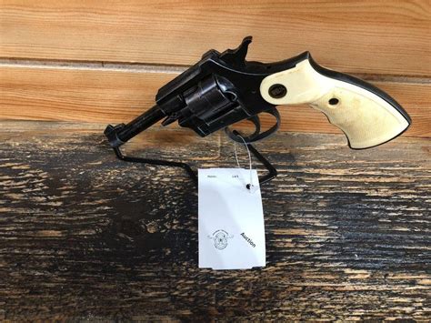 Rohm Rg24 Black Finish Revolver 22lr White Grips
