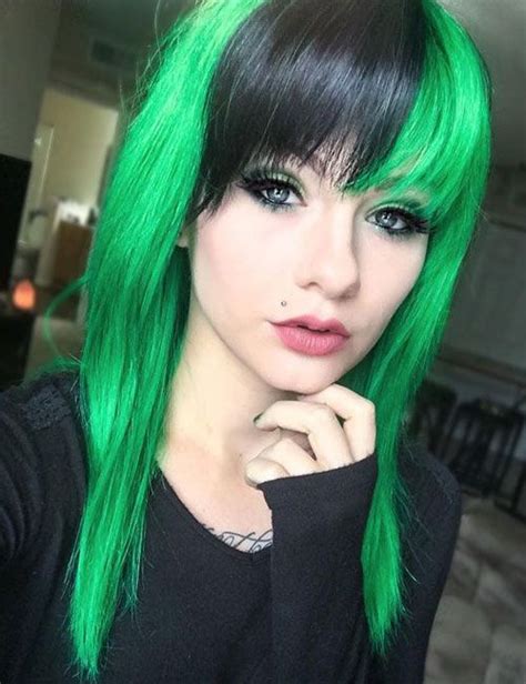 31 Glamorous Green Hairstyle Ideas 2020 Update Black