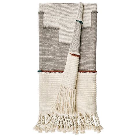Rivet Modern Global Inspired Textured Tassel Throw Blanket Cotton