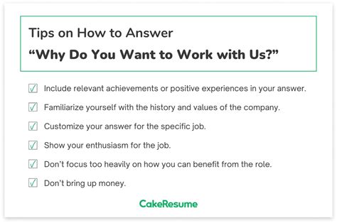 Interview Question Why Do You Want To Work Here Sample Answers Tips Cakeresume
