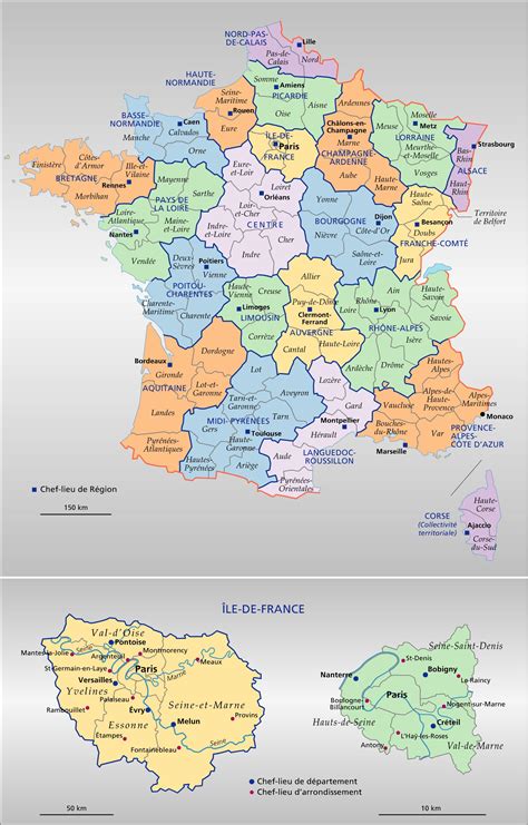 Carte De France Par Regions Et Departements Images