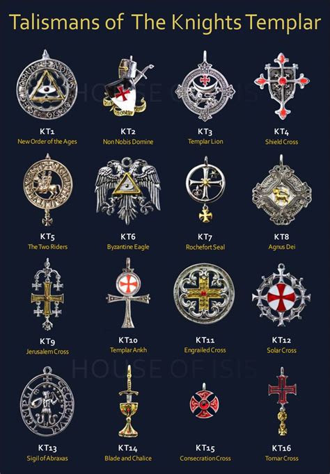 Talismans Of The Knights Templar House Of Isis Knights Templar