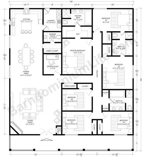 6 Bedroom Barndominium Floor Plans The 9 Best Available