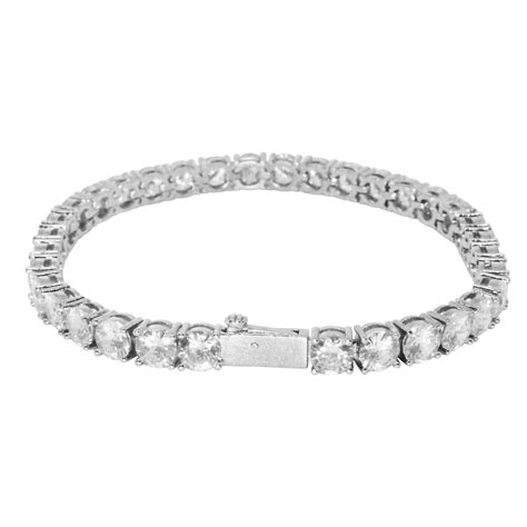 5mm Iced Out Tennis Bracelet In White Gold V2 Jewlz Express