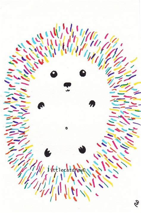 Hoe je met een paar eenvoudige vormen een lieve poes tekent en 101 leuk boek om allerlei dieren te leren tekenen. Super leuke egel en makkelijk na te tekenen - Hoe te tekenen, Dingen om te tekenen en Tekenen