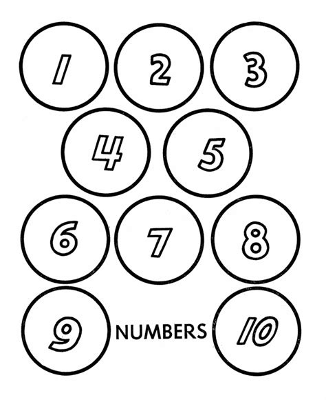 Number Circles 1 10 Clip Art Library