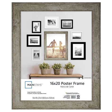 Mainstays 16x20 Rustic Woodgrain Poster And Picture Frame