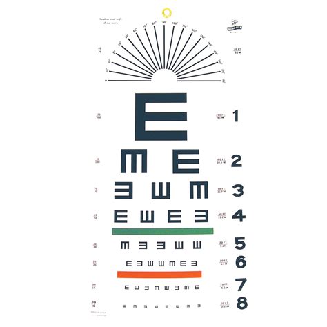 Tumbling E Eye Chart 20 Distance