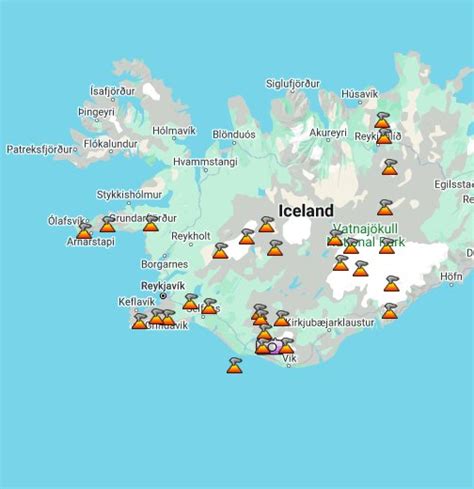 World Map Showing Iceland Map Vector