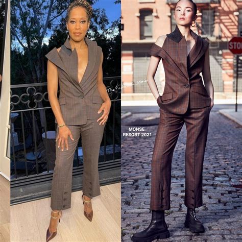 Instagram Style Regina King In Monse To Promote One Night In Miami