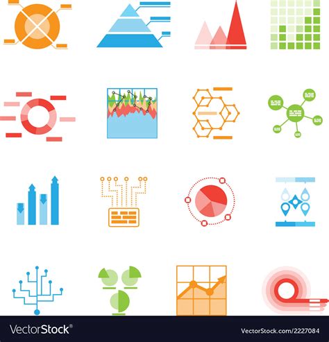 Graphs And Charts Icons Or Infographic Elements Vector Image