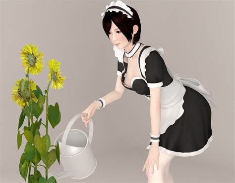 Rina and hole (2018) 3d. 3D Rina maid pose 05 | CGTrader