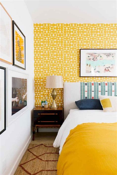 29 Gorgeous Home Decor With Mustard Yellow Colour Accent Frontbackhome Yellow Bedroom Walls