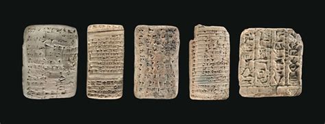 five sumerian clay cuneiform tablets third dynasty of ur circa 2112 2004 b c christie s