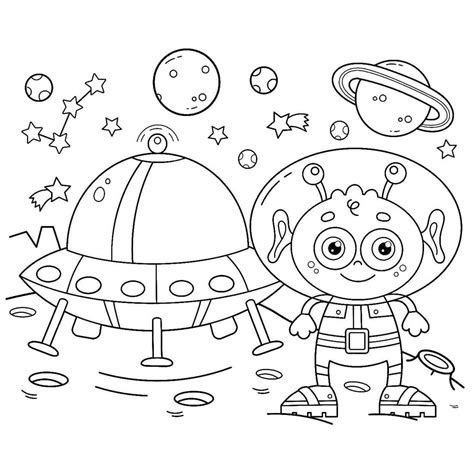 Coloriage Espace - 100 Coloriages à imprimer sur Wonder-day.com