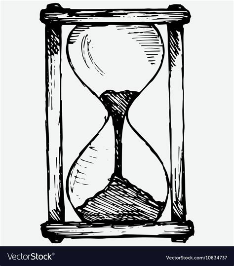 Hourglass Sketch Vector Illustration Doodle Style Download A Free