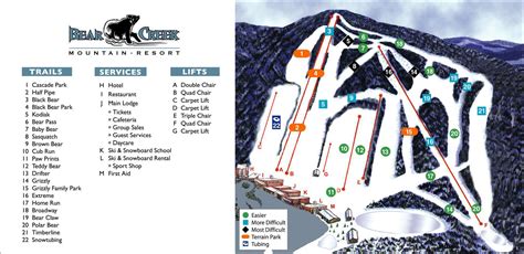 Bear Creek Mountain Resort Mapa Zjazdoviek Mapa Strediska Bear Creek