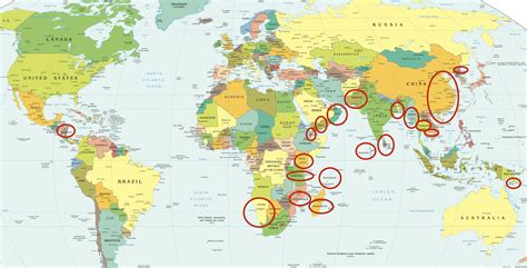 Us Military Bases Around The World Map World Map