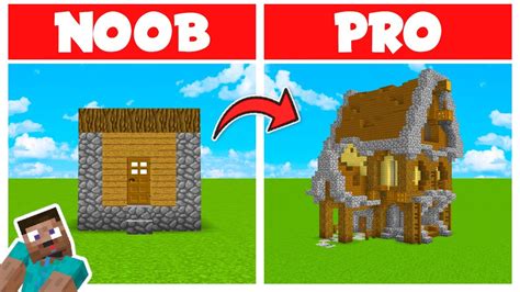 Minecraft Noob Vs Pro How To Build A Starter Home Youtube