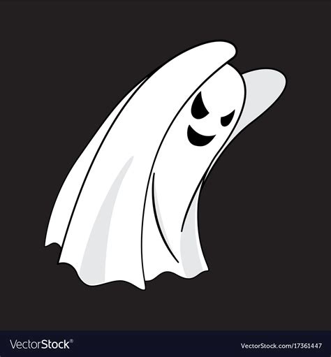 Ghost Cartoon Character Royalty Free Vector Image