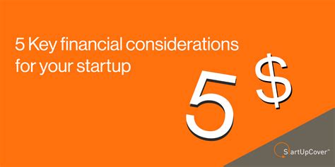 Five Key Financial Considerations For Your Startup Startupcover