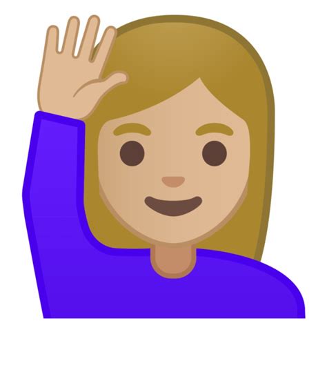 Free Sassy Girl Emoji Copy Paste The Emoji Raising Hand Emoji Vector Nohat Cc