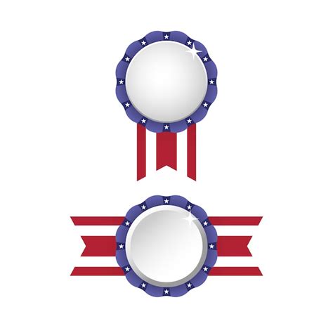 Premium Vector Patriot United States America Flag Badge Ribbon Set
