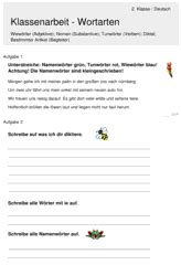 Übungsblätter deutsch 1 klasse kostenlos ausdrucken neu arbeitsblatt. Übungen zu Wortarten (2. Klasse) | Wortarten, Klassenarbeiten, Nomen verben adjektive