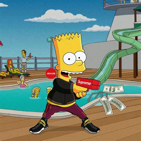 More images for drip wallpapers bart simpson » Supreme Bart Wallpapers - Wallpaper Cave