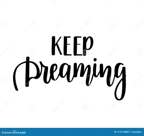 Keep Dreaming Vector Lettering Stock Vector Illustration Of