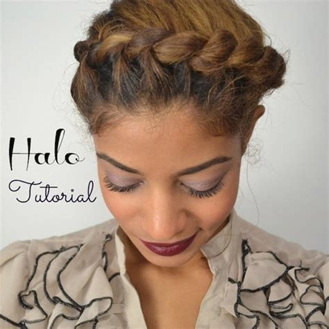 For this idea, the hair is braided at the back of the head and there is a bun to finish off the look. 50 Cute Updos for Natural Hair