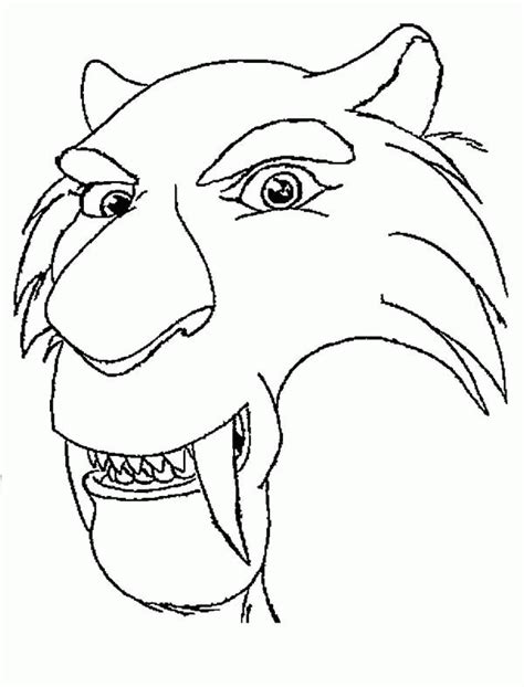 Saber Tooth Tiger Coloring Pages Coloring Home