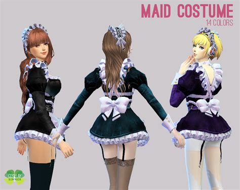 Maid Costume For The Sims 4 By Cosplay Simmer Sims 4 Anime Sims 4