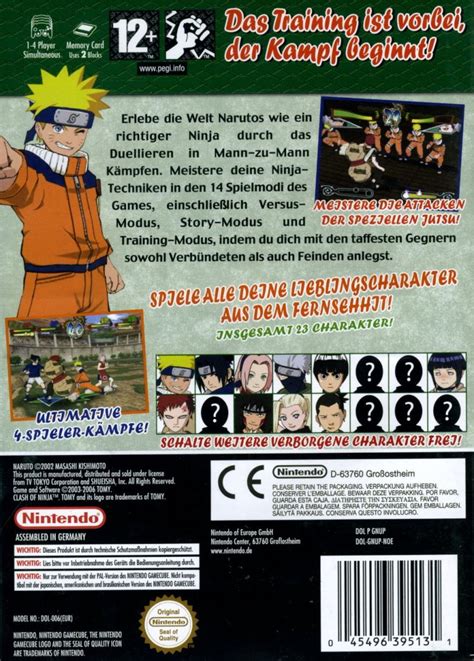 Naruto Clash Of Ninja 2 2003 Gamecube Box Cover Art Mobygames