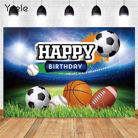 Yeele Soccer Field Football Basketball Stadium Baby Boy Birthday Party