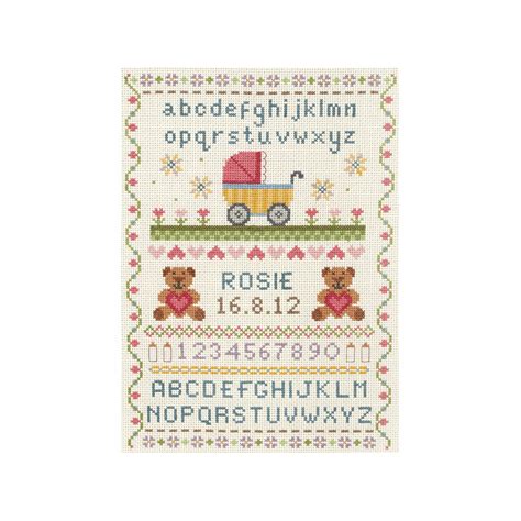Anchor Counted Cross Stitch Kit Classic Baby Birth Record Sampler 28