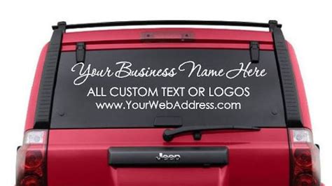Custom Car Window Decals Business Logos Custom Business Etsy