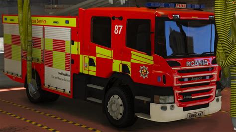 Scania P280 Bedforshire Fire And Rescue Appliance Gta5