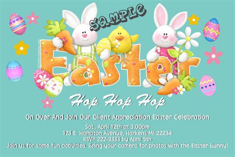 Easter Egg Hunt Party Invitations All Colors Digital Download Get